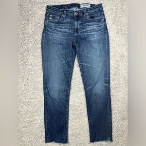 Adriano Goldschmied Jeans Womens 27 The Prima Crop Cigarette Regular Raw Hem
